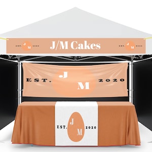 Tent Banner and Table Runner Bundle, Three Personalized Banners | Custom Tent banner for Craft Show Your custom Logo and Business Name