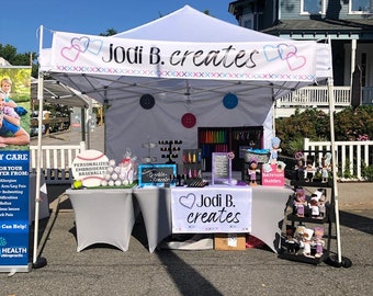 Custom Tent banner for Trade Show | Cheapest on Etsy and fastest, High quality banner, Craft Show or Event | Your Logo and Business Name