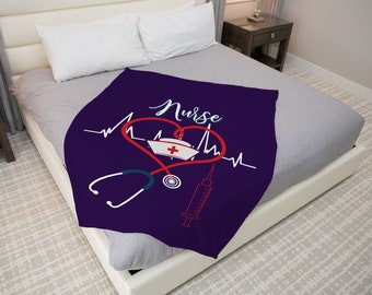 Nurse Blanket -  Nurse Graduation Gift - nurse gift - nurse gift graduation - Health workers Gift