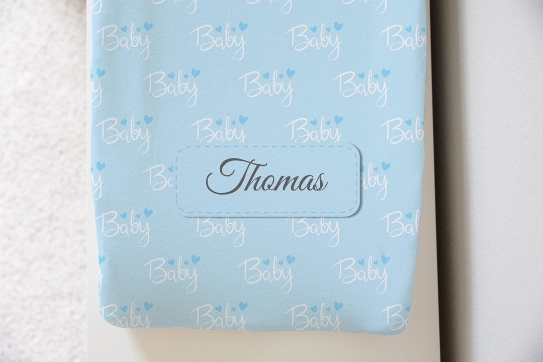 Baby Boy Changing Pad Cover for Your Unique Nursery Blue Etsy