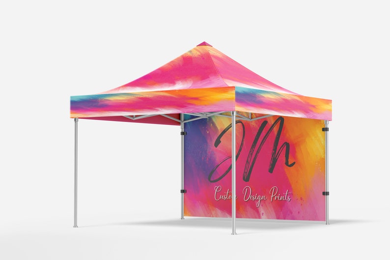 Custom Tent 10x10ft Full Color Print, Your Logo, Your Image, Text ...