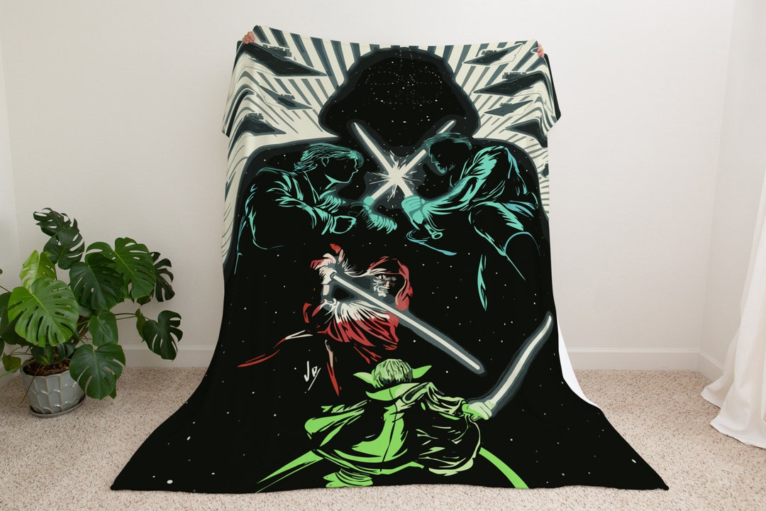 Vader Blanket, Jedi Fighting Blanket, Blanket, Blanket for Movie Fans