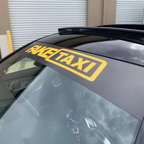 Fake Taxi Windshield Banner Decal