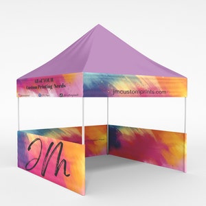 Custom Tent 10x10ft Full Color Print, Your Logo, Your Image, Text, Anything!