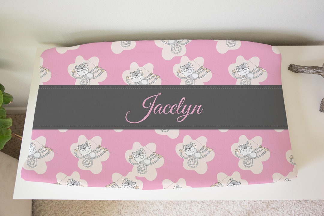 Baby Girl Changing Pad Cover for Your Unique Nursery Pink Etsy