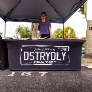 Custom Printed Table Cloth Stretch and Fitted Cloths, 4ft table 6ft table and 8 ft table , Full color print fast delivery