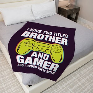 Personalized Gaming Blanket, Gamer Blanket, Video Game Blanket, Custom Name Blanket , Gamer Gifts Her or Him