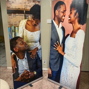Custom Wedding Retractable Banner Stand INCLUDED with full color print | Adjustable banners| Wedding Banner Stand | Wedding Display