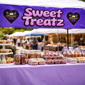 Custom Table Top Banner Display for Trade Show, Vendor Booth Backdrop Sign, Convention Table Banner Stand 6ft 8ft