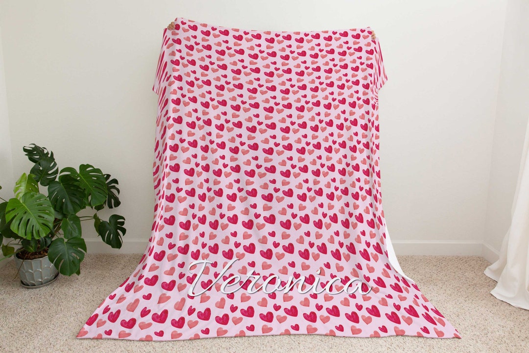 Heart Valentine's Blanket, Heart Valentine's Throw Blanket, Valentine's Day Blanket, Valentine's