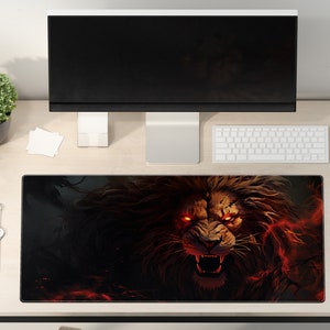 Gaming Mouse Pad - Tiger Gaming Desk Mat - Large Desk Pad - Extend Gaming Mouse Pad - Aesthetic Desk Mat -Gift for Gamers
