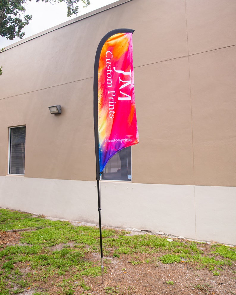 Custom Printed Feather Flag | 3 Styles Logo on Flag | Street Sign ...