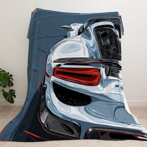 SuperCar Blanket, 918 Art, Car blanket, cars, Gift for car lovers, Car Guy Gift,car Fan Gift, Car gift Blanket
