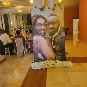 Soporte retráctil para bodas personalizado de MÚLTIPLES TAMAÑOS INCLUIDO con impresión a todo color / Banners ajustables / Soporte para banner de boda / Exhibición de boda