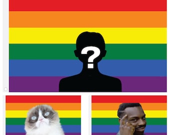 Custom Photo Pride flag Personalized Tapestry Design Your Image Funny Flag Tapestry Bedroom Decor, Pride flag room decor