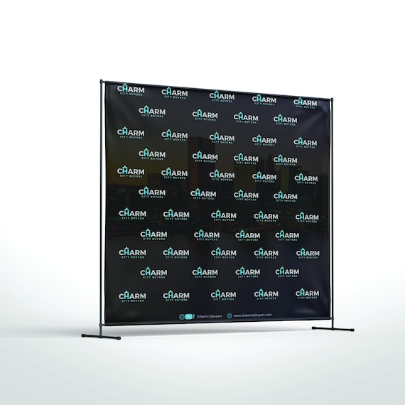 Custom Step and Repeat Fabric Backdrop, Special Event Backdrop, Party Banner, Tradeshow logo Banner, Business Photo, Event Decor, Popup Show