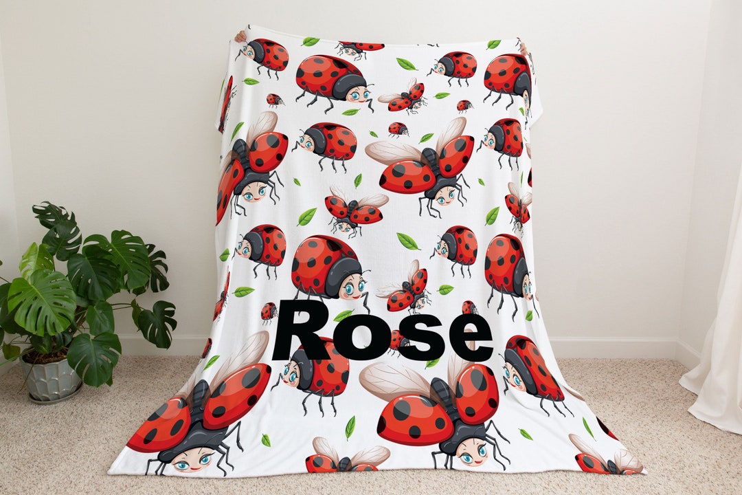 Ladybug Blanket Ladybug Throw Blanket Ladybug Fleece Blanket Ladybug