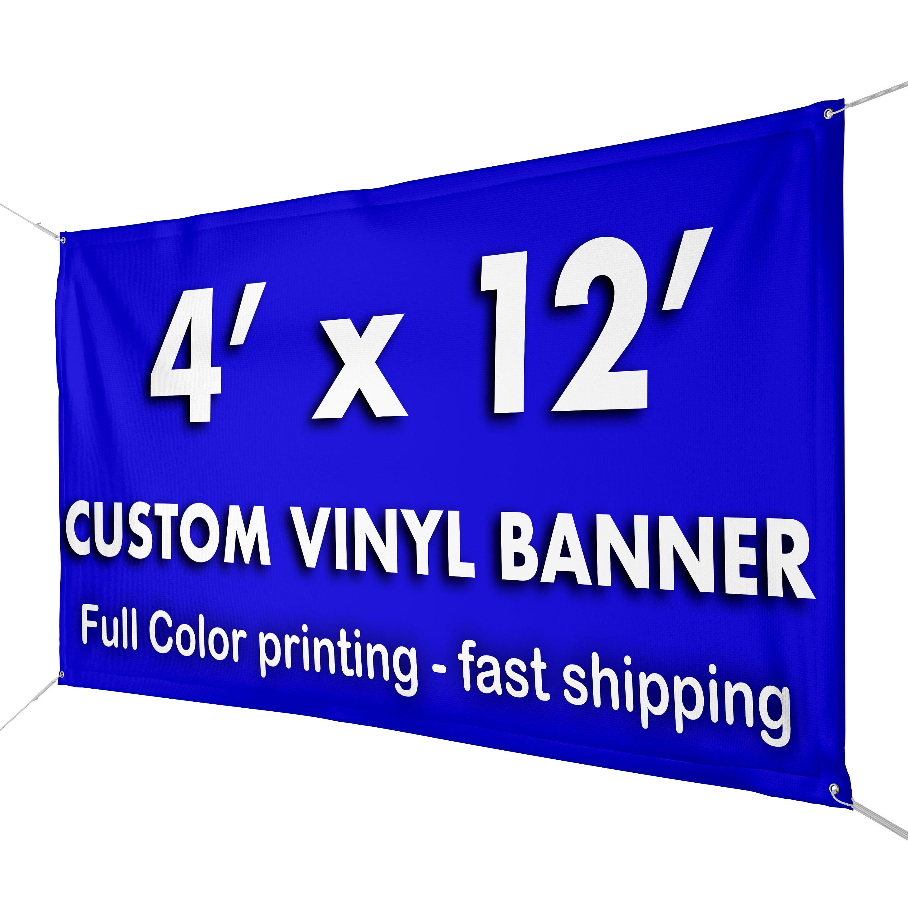 Custom Vinyl Banner 4 X 12 Ft 13 Oz Full Color Printing Etsy