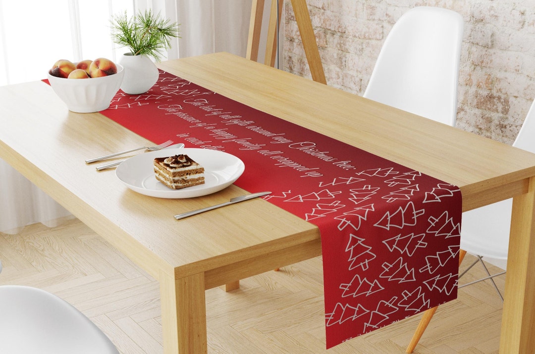 Custom Holiday Table Decorcustom Family Name Table Runner table