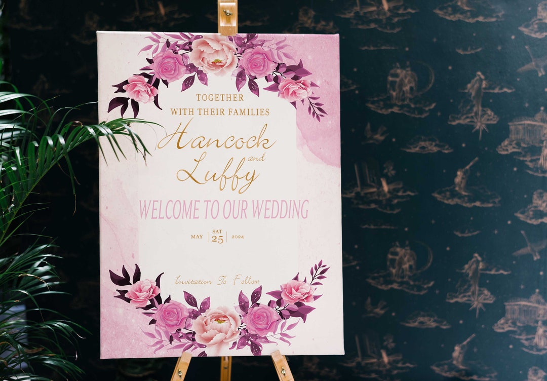 Custom Wedding Sign Wedding Welcome Sign Welcome Wedding - Etsy
