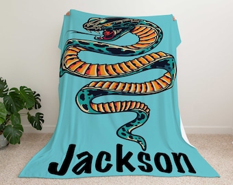 Snake Blanket / Snake Throw Blanket / Snake Adult Blanket / Snake Kid Blanket