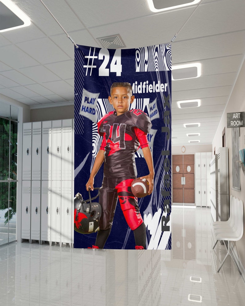 Custom School Sports Team Banner High School Sports Football Etsy