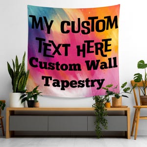 Custom Wall Tapestry, Upload Images Personalized Custom Tapestry ,Customized Backdrop Banner Print Any of Your Design Wall Hanging Art Decor