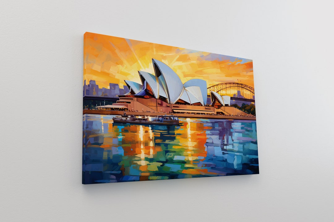 Sydney Opera House Wall Art Canvas Wall Art Colorful Artcanvas Wall