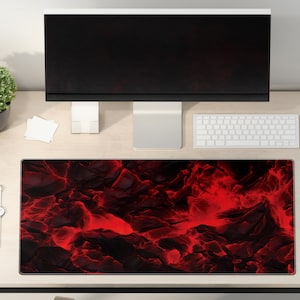 Gaming Mouse Pad -Red Diamond Desk Mat - Large Desk Pad - Extend Gaming Mouse Pad - Aesthetic Desk Mat -Gift for Gamers- DeskPad