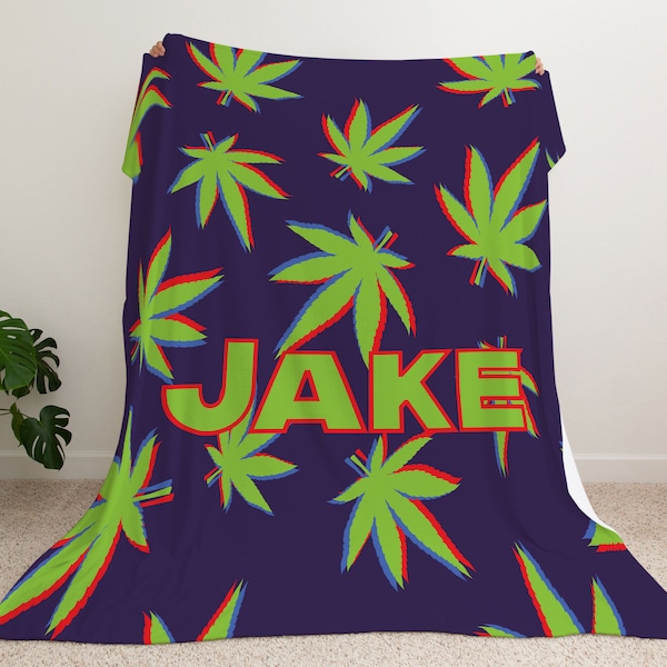 Marijuana Blanket , Cannabis print blanket, Plant print blanket , Grass blanket, Cosy blanket