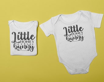 Little Honey Bunny, Body, Body para bebé, Baby Shower Gift Baby, Regalo para bebé, Body personalizado, Body de manga corta