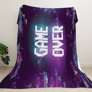 Personalized Gaming Blanket, Gamer Blanket, Video Game Blanket, Boy Custom Name Blanket , Eat Sleep Game Repeat