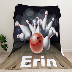 Bowling Blanket - Bowling Throw Blanket - Bowling Team Blanket - Bowling Adult Kid Blanket - Bowling Gifts Her and Him