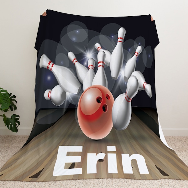 Bowlingdeken - Bowlingworpdeken - Bowlingteamdeken - Bowling Volwassen Kinddeken - Bowlinggeschenken voor haar en hem