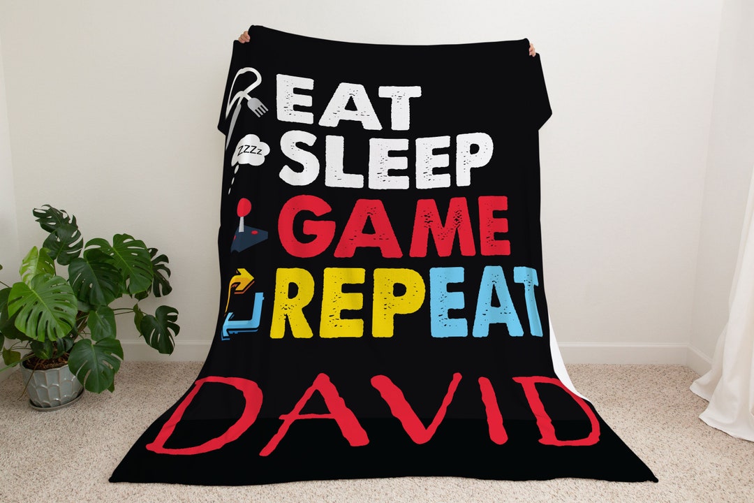 Personalized Gaming Blanket, Gamer Blanket, Video Game Blanket, Boy