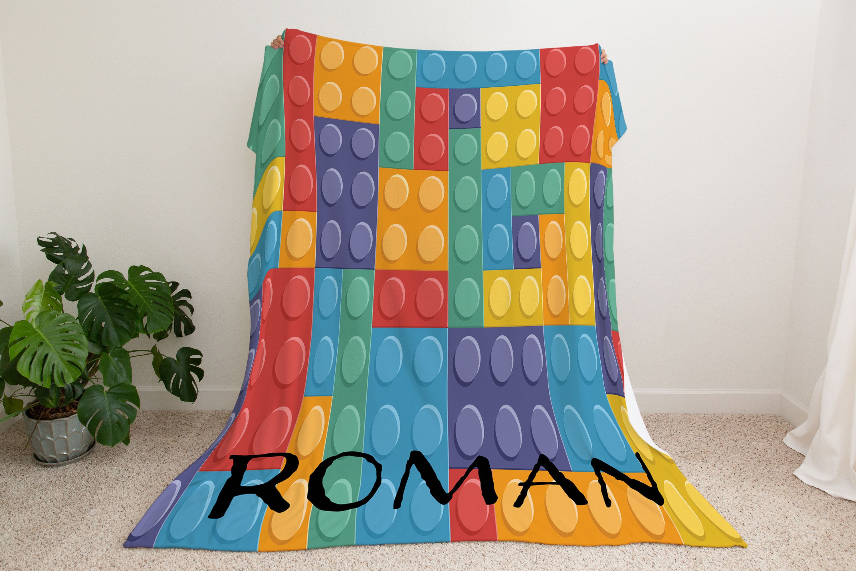 Building Blocks Blanket - Throw Blanket - Blanket - Adult Kid Blanket - Gifts Her Him
