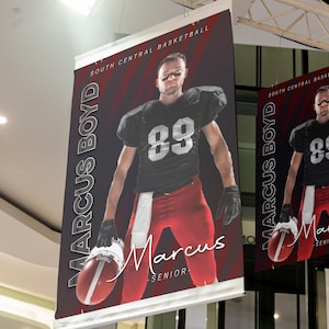 Custom School Sports Team Banners, High School Sports, Football Team Banner, Football Banner Print, Personalized Team and Individual Banners