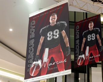 Custom School Sports Team Banners, High School Sports, Football Team Banner, Football Banner Print, Personalized Team and Individual Banners