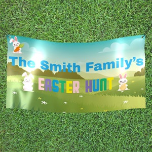 Easter Banner |  Kids Party Banner | Easter Birthday Banner | Childrens Party Banner | Easter Bunny | Easter Hunt