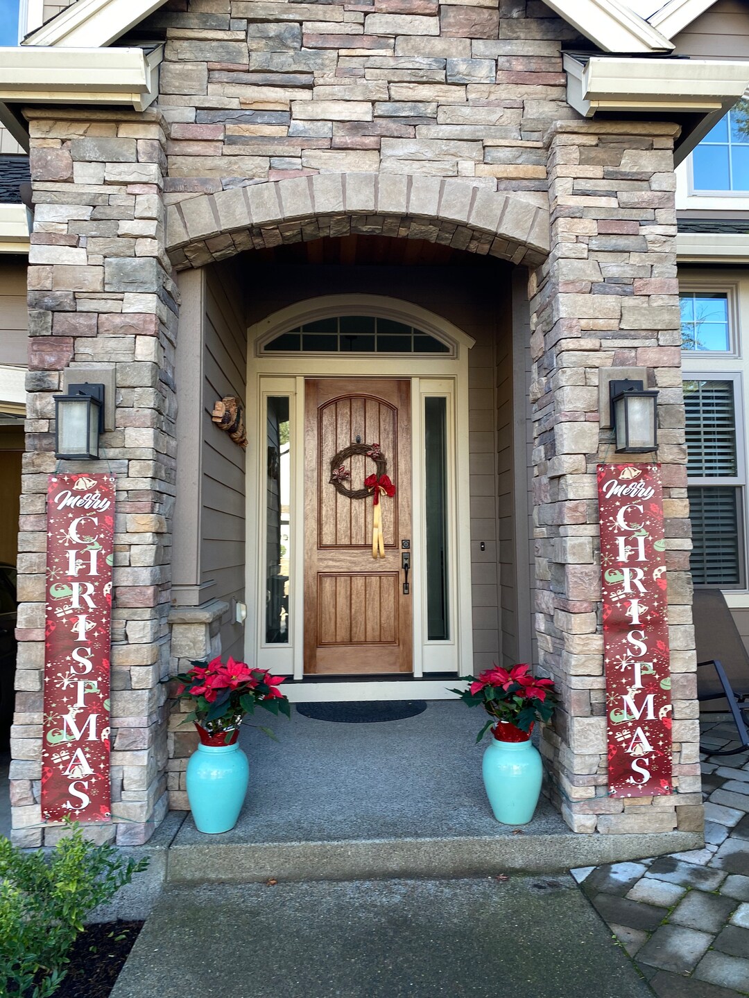 Outdoor Christmas Banner for Front Door Christmas Decor Etsy