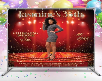 YongFoto 2.5 X 1.8 M Vinyl Backdrop VIP Red Stage Carpet Gold Glitter