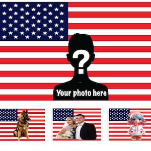 Aangepaste foto Amerikaanse vlag Gepersonaliseerd wandtapijtontwerp Jouw afbeelding Grappige vlag wandtapijt Slaapkamerdecoratie, Amerikaanse vlag