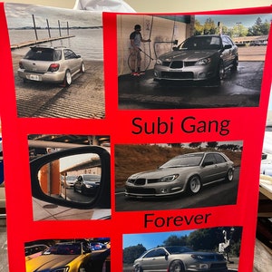 Create your own Collage Photo blanket, perfect gift for him, car lover gift
