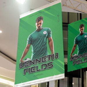 Soccer Banner, Personalized Team and Individual - School Sports - School Soccer Team vinyl banner ready to hang