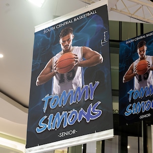 Custom Basketball Team Banners, High School Sports, Vinyl Banner, Basketball Banner, Print, Personalized Team and Individual Banners