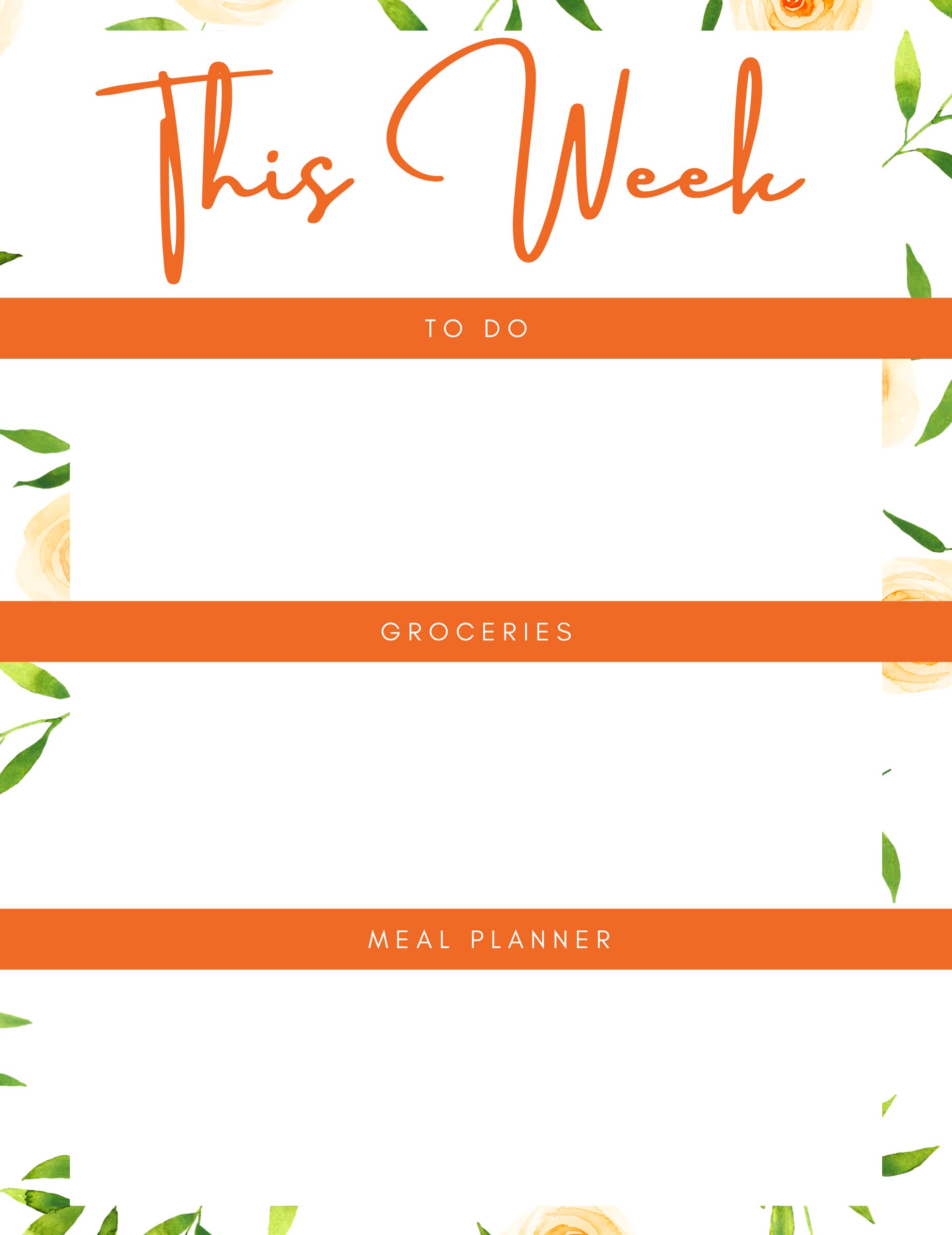 Floral Weekly Planner Print 2 Pages Etsy UK Floral weekly planner print 2 pages etsy uk