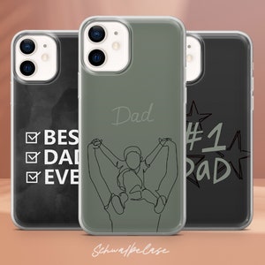 Coque de protection esthétique Best Dad pour iPhone 16e, 15, 14, 13, 12, XR, SE, Pixel 9 Pro, 8, 7A, Samsung S25 edge, S24 FE, A71, A36