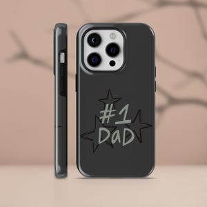 Meilleure coque de téléphone pour papa, charmant papa, parent, solide, adaptée pour 16 Pro Max, 15 Plus, 14, 13, 12, XR, SE et Samsung S24, S23, Z Flip, Pixel 9, 8