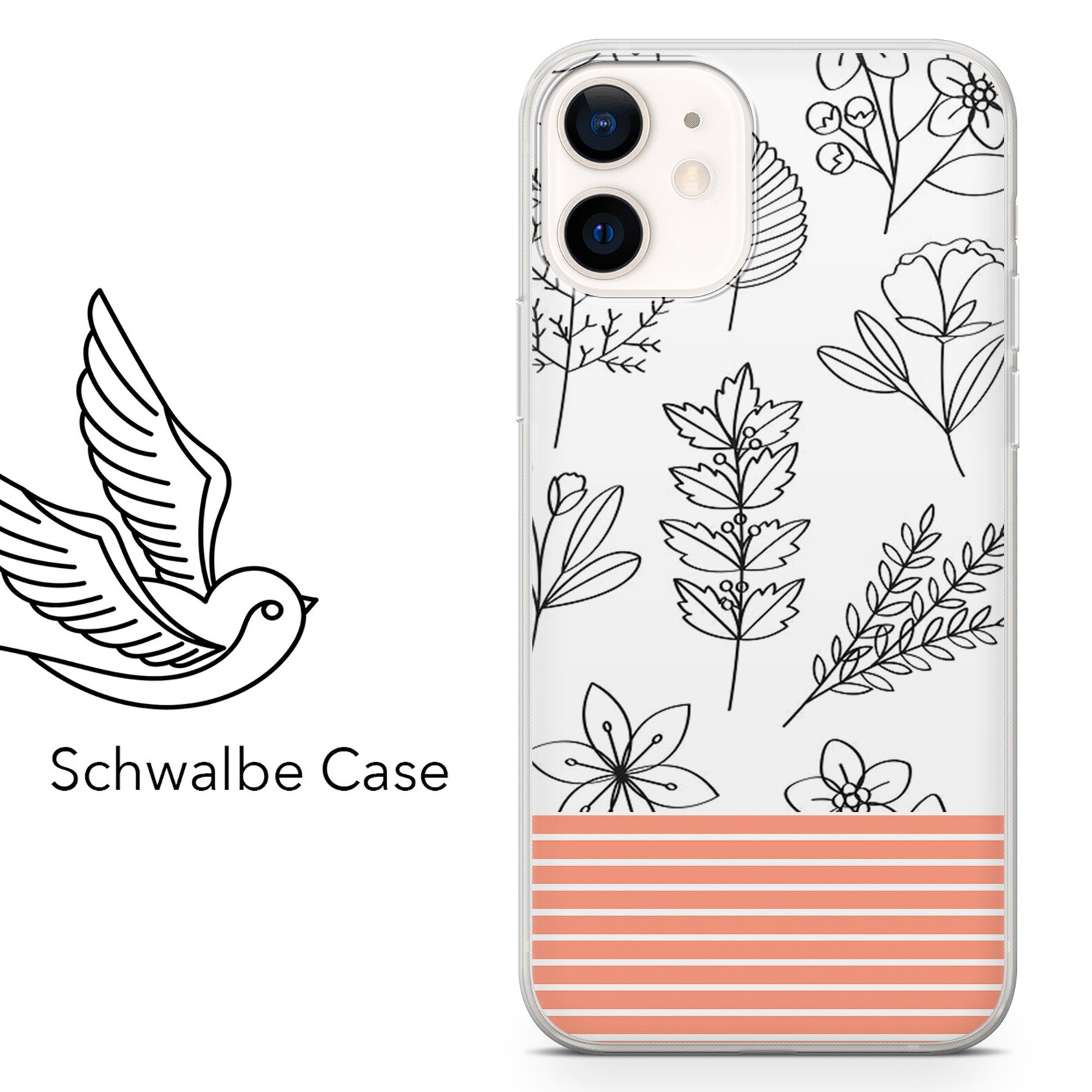 Striped Pattern Case Drawing Phone Cover fits for iPhone 7 8 X Etsy