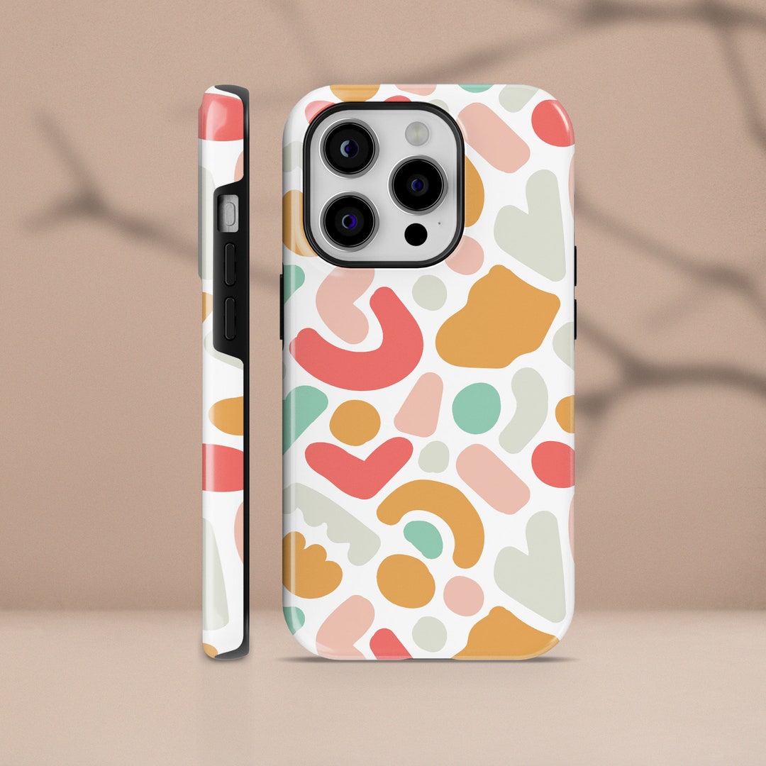 Abstract Shapes Phone Case Design Lines TOUGH Cover Fit for 16 Pro Max ...
